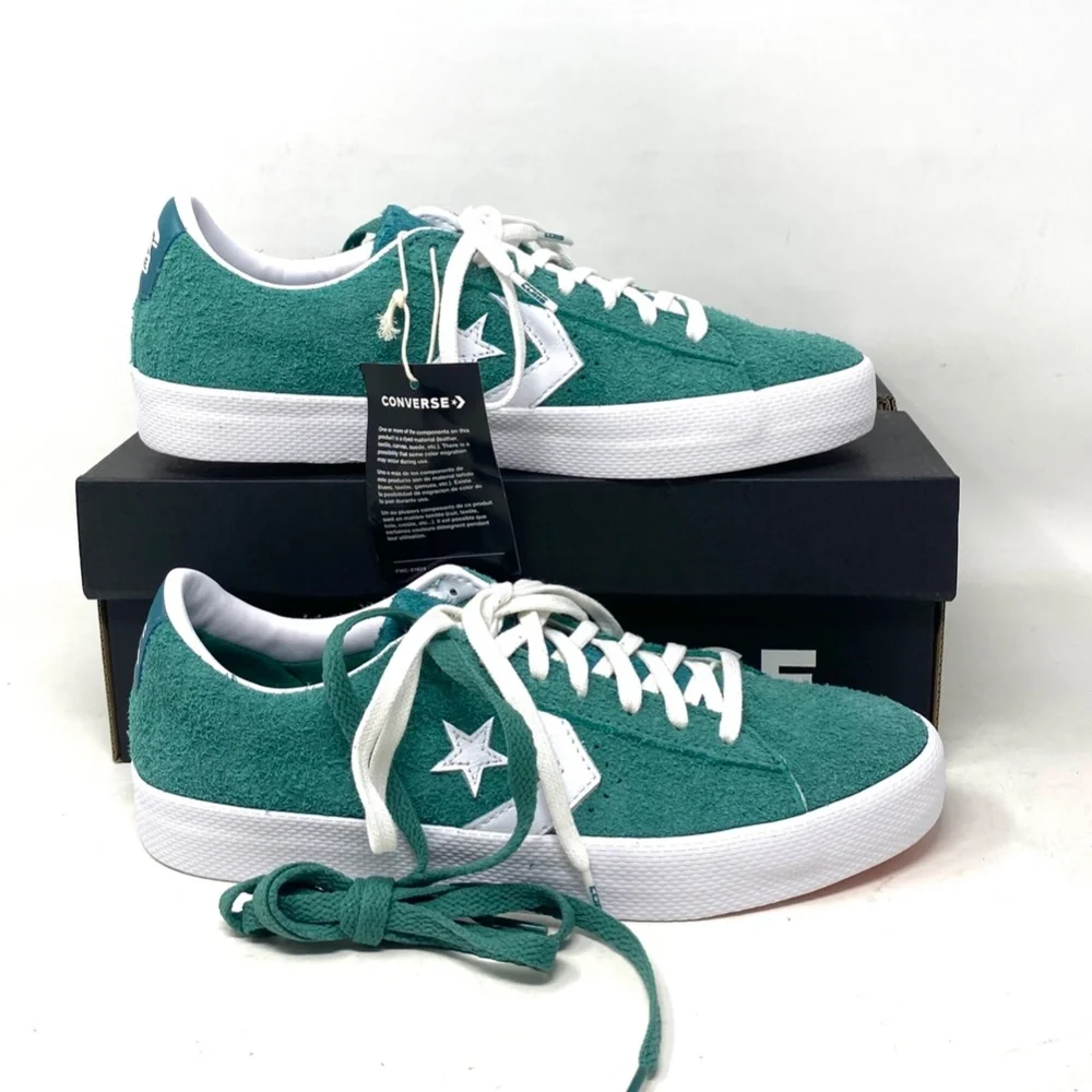 Converse Cons PL Vulc Pro Low Top Shoes Suede Women Green Suede Sneakers A02134C - Picture 10 of 12